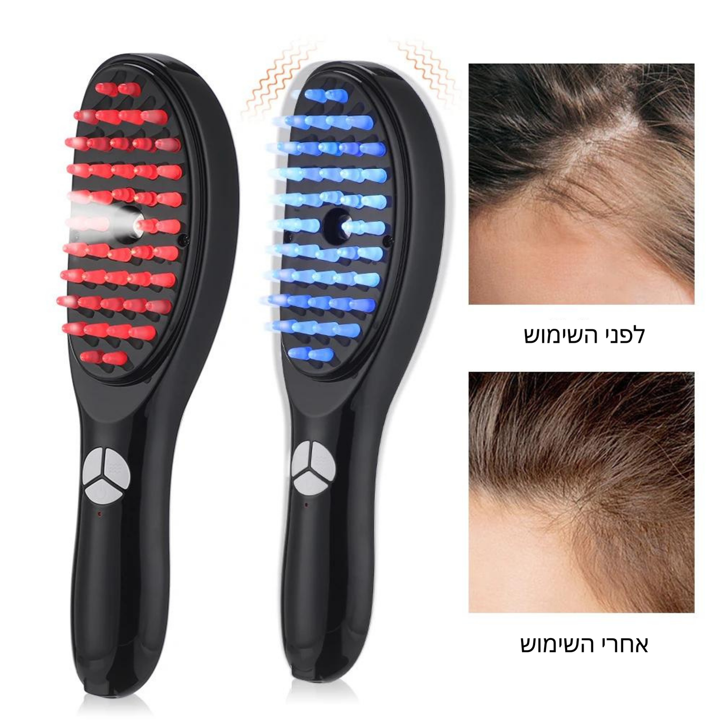 BlissBrush מברשת שיער עם מפזר שמן למניעת נשירה ועידוד צמיחת השיער