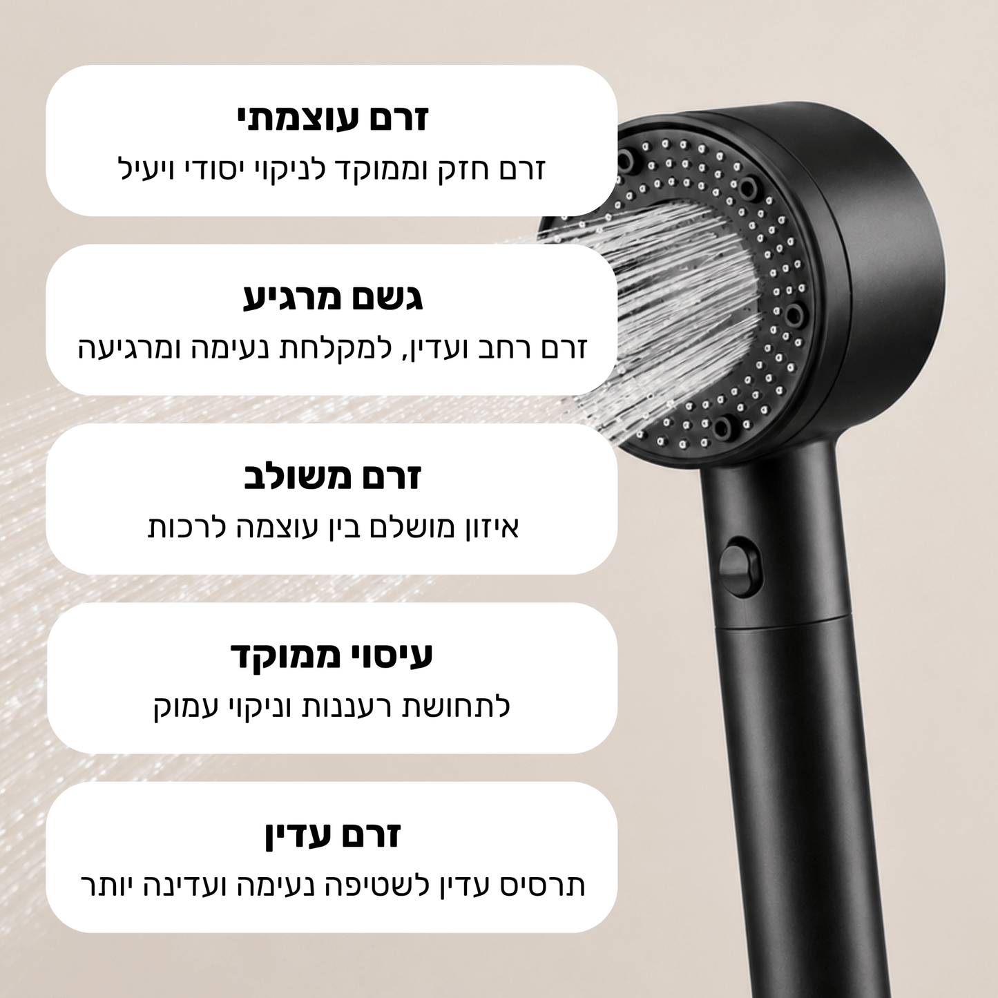 AQUA - ראש מקלחת מסנן - BLISS SHOP