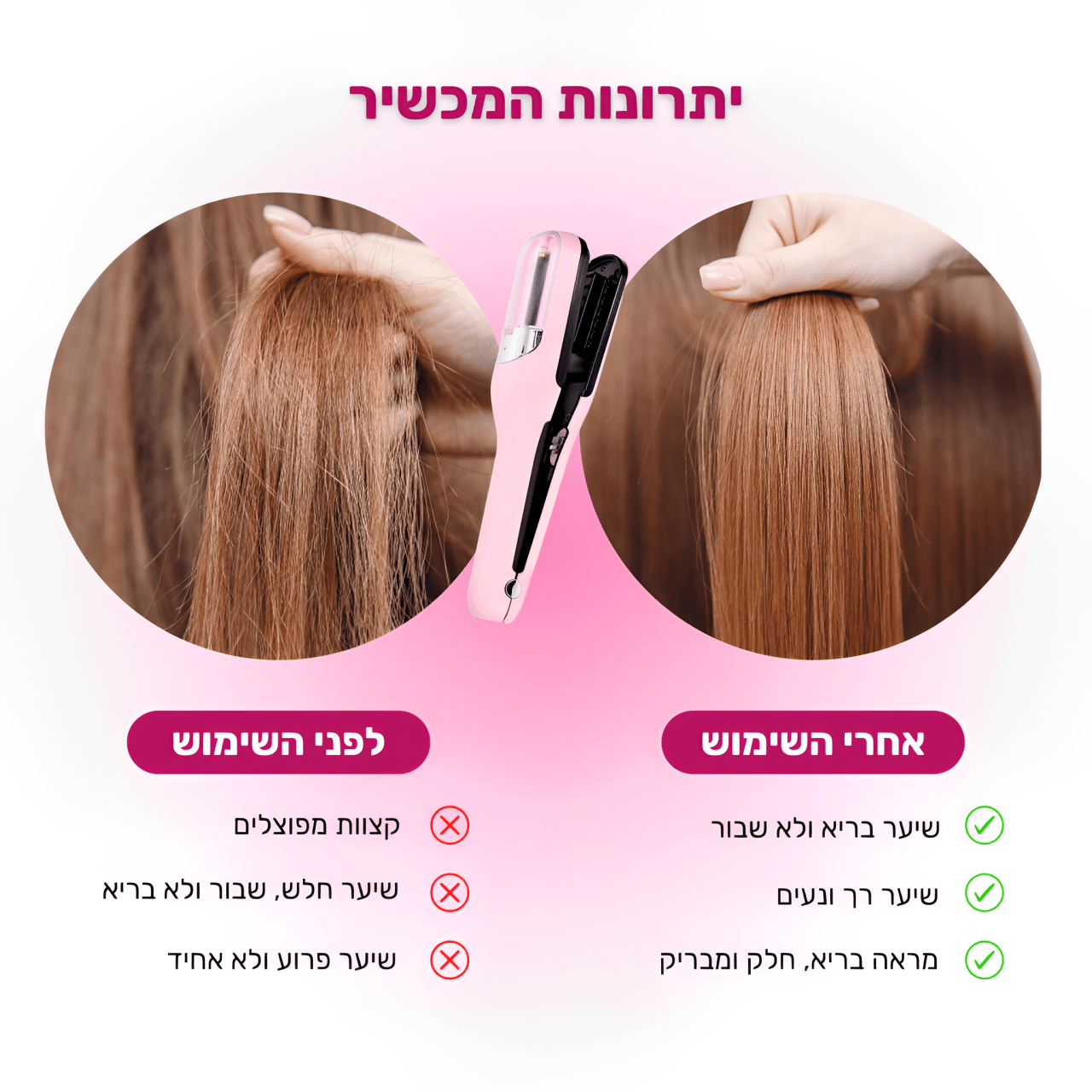 HairFix מכשיר למניעת קצוות מפוצלים ולשיער חזק ובריא - BLISS SHOP